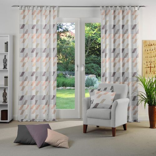 4004567227203 - Vorhang WIRTH Bray Gr 1 rosa (rosé) B132cm H145cm Jacquard Baumwolle Polyester Gardinen 4004567227203 - Vorhang WIRTH Bray Gr 1 rosa (rosé) B132cm H145cm Jacquard Baumwolle Polyester Gardinen