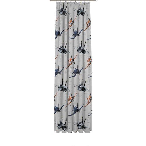 4004567331900 - Vorhang WIRTH Planes Echo Gardinen Gr 145 cm Multifunktionsband 142 cm grau (hellgrau) Kinder Kinderzimmergardinen Walt Disney