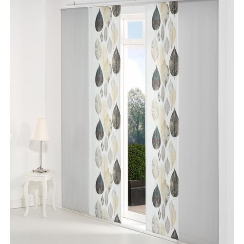 4004567169411 - Schiebegardine WIRTH MAREK Gr 1 grau B60cm H145cm Polyester Gardinen