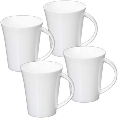 8682455437970 - Wilmax Porzellan Tassen 4er-Set – 380 ml Kaffeebecher für Tee & Kaffee