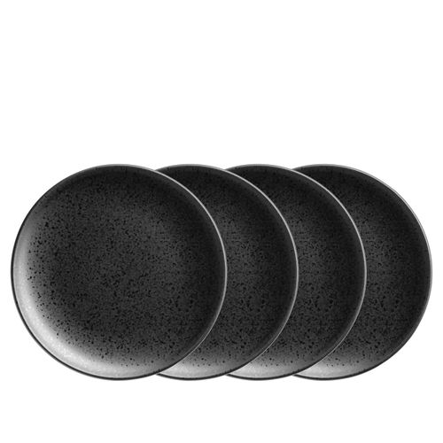 9010933062403 - Dessertteller-Set Steinzeug Essential Schwarz