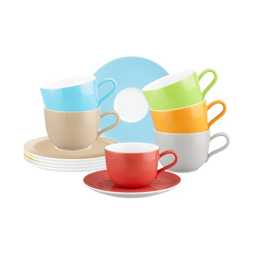 4262487297847 - Kaffeetassen mit Untertassen Liberty Pure Colors 260 ml 6er Set