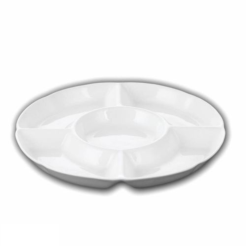 5052609920192 - Wilmax Runde Servierplatte 255 cm - 4er Set ideal für Snacks und Obst