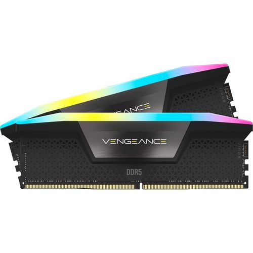 0840006674313 - Vengeance RGB DDR5-6600 - 96GB - CL30 - Dual Channel (2 Stück) - Unterstützt Intel XMP - Schwarz mit RGB 0840006674313 - Vengeance RGB DDR5-6600 - 96GB - CL30 - Dual Channel (2 Stück) - Unterstützt Intel XMP - Schwarz mit RGB