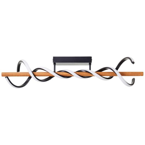 4004353430114 - LED Deckenleuchte Amalia 80 cm 5200 lm 3000K dimmbar Holz schwarz braun 4004353430114 - LED Deckenleuchte Amalia 80 cm 5200 lm 3000K dimmbar Holz schwarz braun