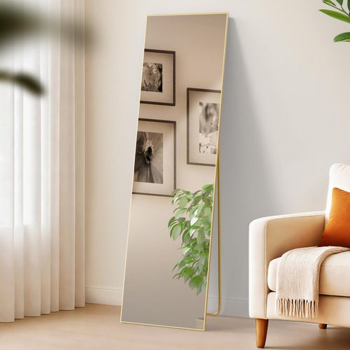 4255716353711 - Spiegel groß Benicia Standspiegel und Wandspiegel in einem Ganzkörperspiegel Metallrahmen in mehreren Größen und Farben