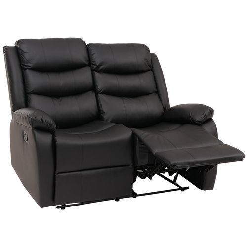 4057651839493 - 2er Kinosessel MCW-O62 Relaxsessel Fernsehsessel mit Armlehne Liegefunktion Kunstleder ~ schwarz