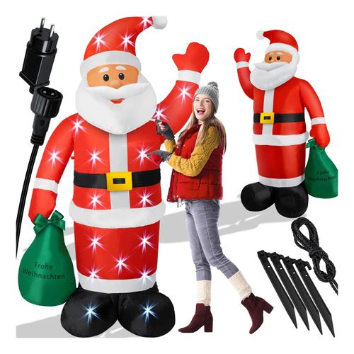 4260598879273 - KESSER® Aufblasbarer Weihnachtsmann XXL LED beleuchtet inkl Befestigungsmaterial Weihnachtsdekoration Weihnachtsdeko Figur geräuscharmes Gebläse Nikolaus Santa witterungsbeständig IP44 4260598879273 - KESSER® Aufblasbarer Weihnachtsmann XXL LED beleuchtet inkl Befestigungsmaterial Weihnachtsdekoration Weihnachtsdeko Figur geräuscharmes Gebläse Nikolaus Santa witterungsbeständig IP44