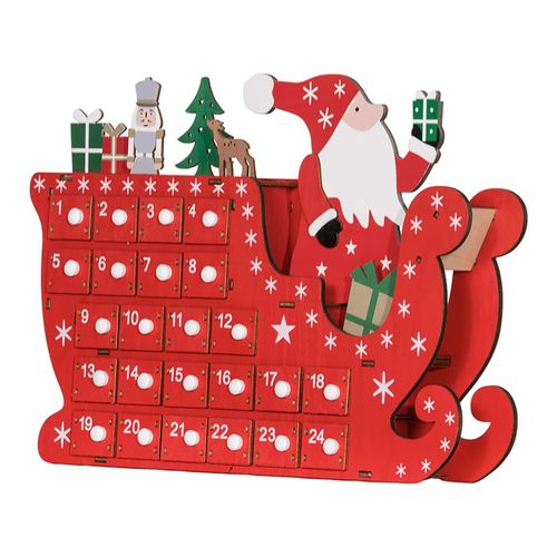 0052226769452 - Adventskalender zum Befüllen 24 Schubladen Fächer Weihnachtskalender Adventskalenderbox Weihnachtsdekoration DIY MDF-Platte Rot 225 x 8 x 36 cm 0052226769452 - Adventskalender zum Befüllen 24 Schubladen Fächer Weihnachtskalender Adventskalenderbox Weihnachtsdekoration DIY MDF-Platte Rot 225 x 8 x 36 cm