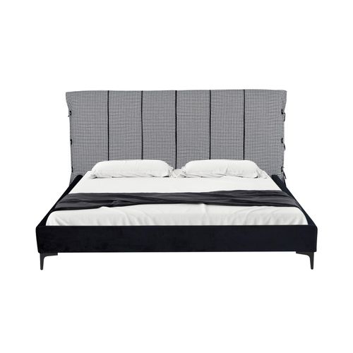 4255701907370 - Doppelbett 180 x 200 cm Roxbury Hahnentritt Schwarz-Weiß 4255701907370 - Doppelbett 180 x 200 cm Roxbury Hahnentritt Schwarz-Weiß
