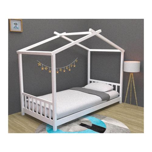 4255701930620 - Hausbett Weiß 90 x 200 cm 4255701930620 - Hausbett Weiß 90 x 200 cm