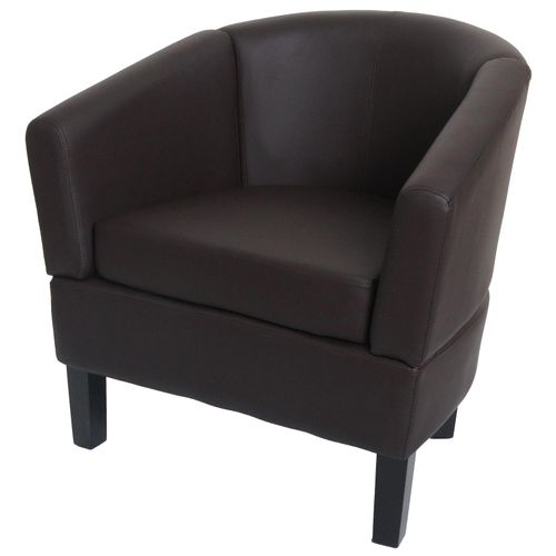 4057651770901 - Lounge-Sessel MCW-O17 Sessel Clubsessel Cocktailsessel MVG-zertifiziert Kunstleder ~ braun