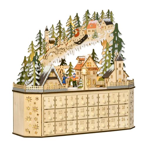 0012536984822 - Adventskalender Zum Befüllen 24 Schubladen Fächer Weihnachtskalender Mit Led-Lichtern Adventskalenderbox Weihnachtsdekoration Diy 45X13X43 Cm 0012536984822 - Adventskalender Zum Befüllen 24 Schubladen Fächer Weihnachtskalender Mit Led-Lichtern Adventskalenderbox Weihnachtsdekoration Diy 45X13X43 Cm