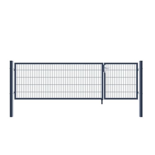 4058166114860 - HOME DELUXE Doppelflügel Gartentor ADITUS anthrazit 120 x 350 cm 4058166114860 - HOME DELUXE Doppelflügel Gartentor ADITUS anthrazit 120 x 350 cm