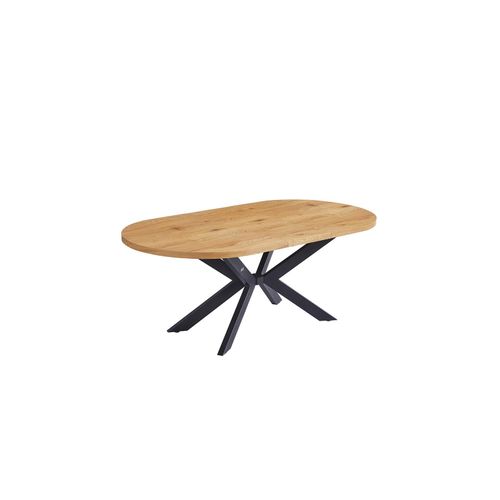 4058166271419 - HOME DELUXE Esstisch Oval Ausziehbar AVENTI inkl Sternfuß - 160 x 100 cm - versch Farben - Light Oak 4058166271419 - HOME DELUXE Esstisch Oval Ausziehbar AVENTI inkl Sternfuß - 160 x 100 cm - versch Farben - Light Oak