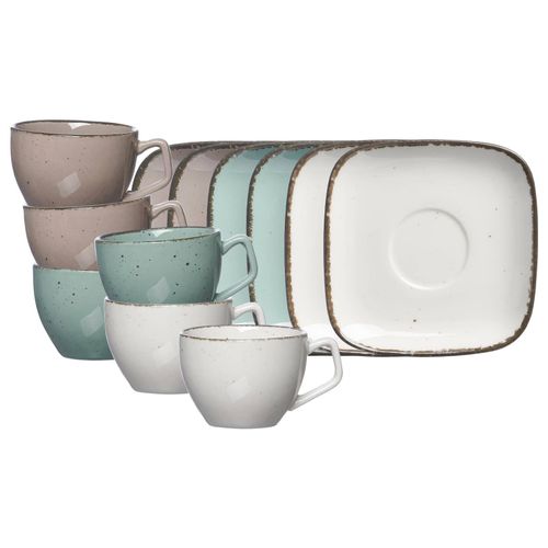 4262517040924 - Espressotassen mit Untertassen Casa 80 ml 6er Set 4262517040924 - Espressotassen mit Untertassen Casa 80 ml 6er Set