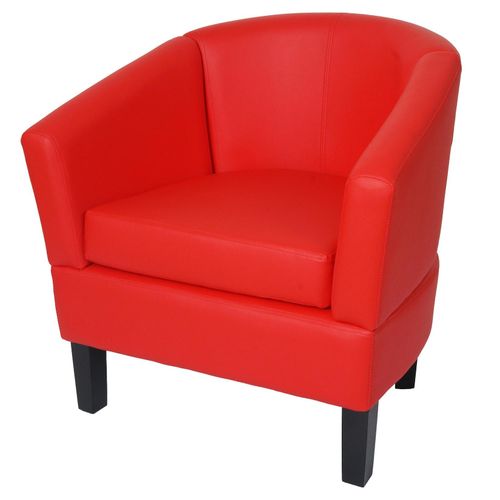 4057651771052 - Lounge-Sessel MCW-O17 Sessel Clubsessel Cocktailsessel MVG-zertifiziert Kunstleder ~ rot