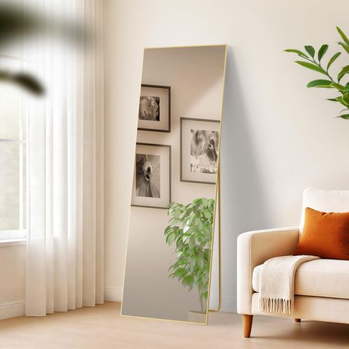 4255716353735 - Spiegel groß Benicia Standspiegel und Wandspiegel in einem Ganzkörperspiegel Metallrahmen in mehreren Größen und Farben