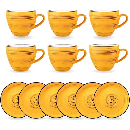 8682455436553 - Wilmax SPIRAL Tassen-Set mit Untertassen 110 ml 6er Set Porzellan Modernes Design 8682455436553 - Wilmax SPIRAL Tassen-Set mit Untertassen 110 ml 6er Set Porzellan Modernes Design