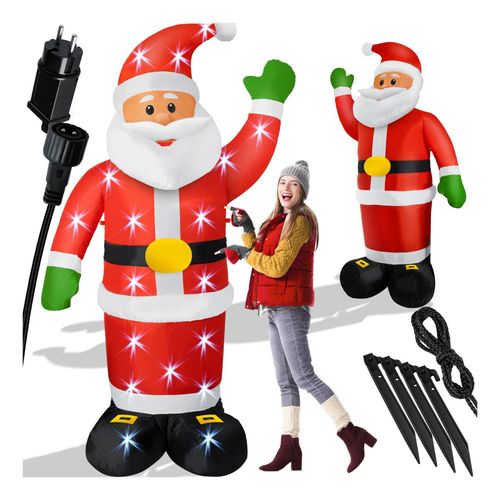 4260598879105 - KESSER® Aufblasbarer Weihnachtsmann XXL LED beleuchtet inkl Befestigungsmaterial Weihnachtsdekoration Weihnachtsdeko Figur  geräuscharmes Gebläse Nikolaus Santa witterungsbeständig IP44 4260598879105 - KESSER® Aufblasbarer Weihnachtsmann XXL LED beleuchtet inkl Befestigungsmaterial Weihnachtsdekoration Weihnachtsdeko Figur  geräuscharmes Gebläse Nikolaus Santa witterungsbeständig IP44