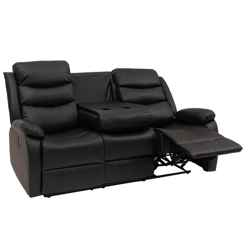 4057651839592 - 3er Kinosessel MCW-O62 Relaxsessel Fernsehsessel mit Armlehne Getränkehalter Liegefunktion Kunstleder ~ schwarz 4057651839592 - 3er Kinosessel MCW-O62 Relaxsessel Fernsehsessel mit Armlehne Getränkehalter Liegefunktion Kunstleder ~ schwarz