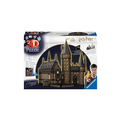 4005556115501 - Ravensburger 3D Puzzle 11550 - Harry Potter Hogwarts Schloss - Die Große Halle - Night Edition - die beleuchtete Great Hall des Hogwarts Castle für alle Harry Potter Fans ab 10 Jahren