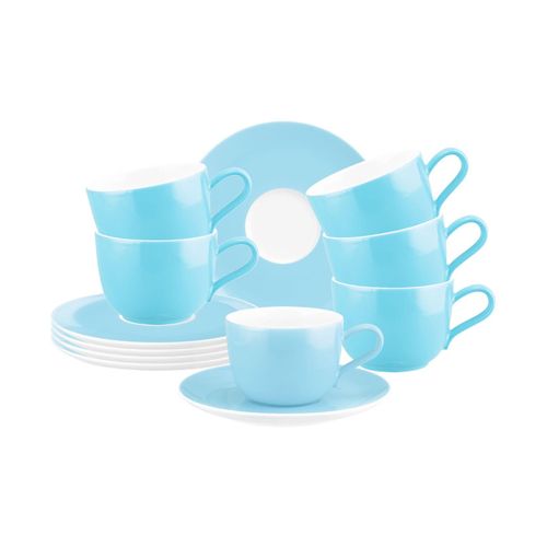 4262487297809 - Kaffeetassen mit Untertassen Liberty Pure Colors 260 ml 6er Set