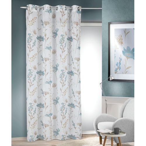 4005241848240 - Gardine Augusta Gr 1 blau B135cm H245cm Polyester Gardinen Fertigschal
