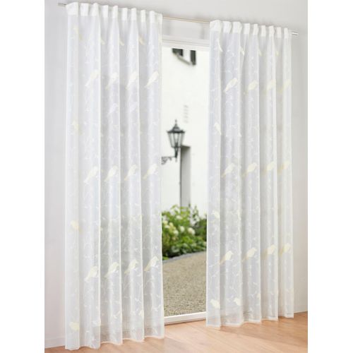 6936782324017 - Gardine HEINE HOME Gr 3 beige (creme) Gardinen 225cm Multifunktionsband Schlaufen 135cm Polyester B135cm H225cm