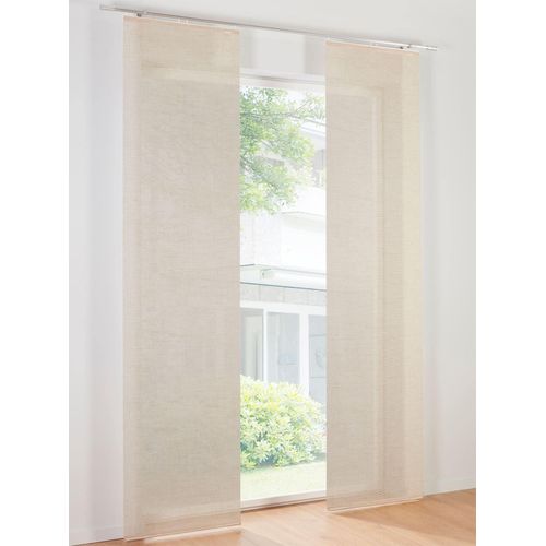 4056751501194 - Schiebegardine HEINE HOME Gardinen Gr 245 cm Klettschiene Klettschiene 57 cm beige (sand)