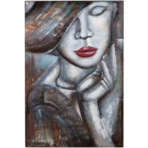 4063387384763 - Metallbild CASABLANCA BY GILDE Bild rechteckig Noblesse weiß H 120 cm weiß (farbe bild(er) weiß) B80cm H120cm T6cm Metall Bilder