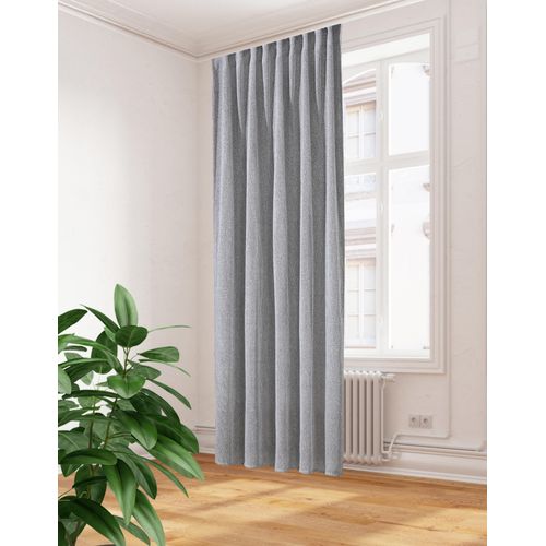 4056751531856 - Vorhang HOME WOHNIDEEN EILIKA Gr 1 grau B135cm H300cm Polyester Gardinen Kombibandschal Bouclé Struktur Raumhoch