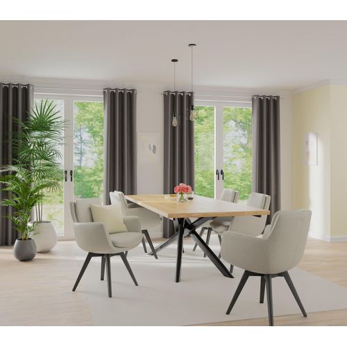 4043343680535 - Vorhang Bahamas Gr 1 blau B140cm H245cm Obermaterial 100% Polyester Gardinen Fertigschal