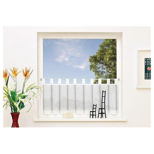 4007863497714 - Scheibengardine Silvana beige (creme grau) B150cm H50cm Polyester Gardinen HxB 50x150