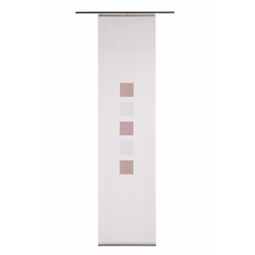 4043343591503 - Schiebegardine Elias Gardinen Gr 245 cm Klettband 60 cm rosa (rosé) Schiebegardinen halbtransparent Gardine geometrisch modern Wohnzimmer Schlafzimmer