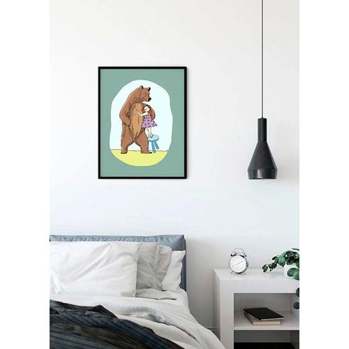 4055065154201 - Bild KOMAR Lili and Bear bunt (farbe bild(er) bunt) B30cm H40cm Holz Papier Bilder Wandbild zur Dekoration - ohne Rahmen