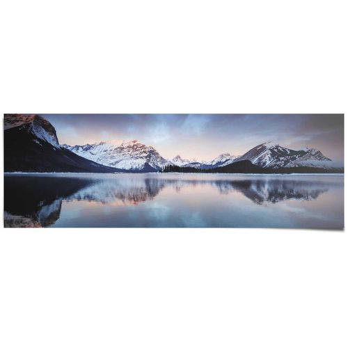 8714597395358 - Poster REINDERS Sonnenaufgang Bergsee blau (farbe bild(er) blau) B158cm H53cm Papier Bilder