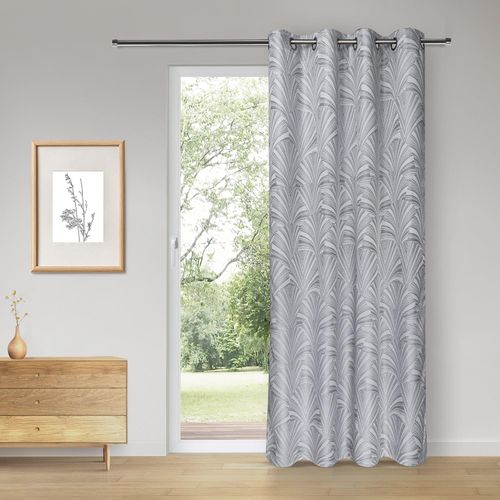 4007863700401 - Vorhang Eddie Gr 1 grau B140cm H245cm Polyester Gardinen SB-Ösenschal Eddie