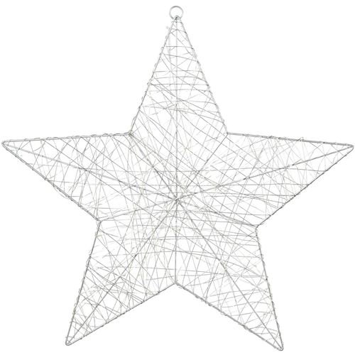 4064118887706 - Dekostern CREATIV LIGHT Weihnachtsstern Weihnachtsdeko silber (silberfarben) B50cm H50cm Metall Dekosterne mit 50 LEDs 4064118887706 - Dekostern CREATIV LIGHT Weihnachtsstern Weihnachtsdeko silber (silberfarben) B50cm H50cm Metall Dekosterne mit 50 LEDs