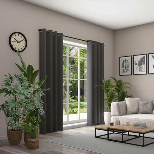 4006470440854 - Vorhang NEUTEX FOR YOU Linessa Gr 1 grau B137cm H245cm Jacquard Polyester Gardinen HxB 245x137 Ösenschal mit Metallösen 4006470440854 - Vorhang NEUTEX FOR YOU Linessa Gr 1 grau B137cm H245cm Jacquard Polyester Gardinen HxB 245x137 Ösenschal mit Metallösen