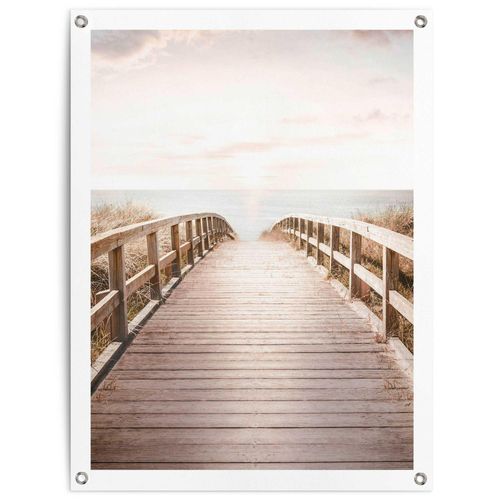 8714597638462 - Poster REINDERS Brücke zum Strand beige (farbe bild(er) beige) B60cm H80cm T01cm Leinwand Bilder Outdoor für Garten oder Balkon