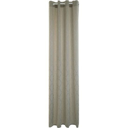 4043343598502 - Gardine Deron Gr 1 bunt (silberfarben beige) B140cm H245cm Scherli Polyester Gardinen blickdicht Rauten edles Muster Wohnzimmer Schlafzimmer