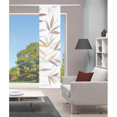 4056751527378 - Schiebegardine HOME IN GREEN RANDOW Gr 1 bunt B60cm H245cm Polyester Gardinen SET DIGITALDRUCKBAMBUSOPTIK RECYCELT