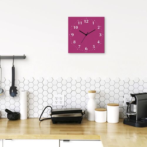 4062144126639 - Wanduhr ARTLAND Uni Trendfarben Wanduhren Gr B H T 30 cm x 30 cm x 03 cm Quarzuhr 12 Ziffern pink Wanduhren wahlweise mit Quarz- oder Funhuhrwerk lautlos ohne Tickgeräusche