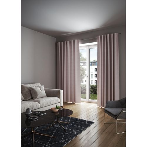 4025358028090 - Vorhang MY HOME LONDON rosa (rosé) B135cm H235cm Polyester Gardinen Sicht- und Lichtschutz 135 x 235cmMelange-Optik