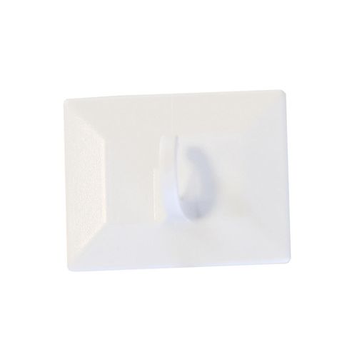 4003018376316 - Gardinenhaken Klebehaken für Deko   Bambus-Rollo weiß weiß 2 Stk Kunststoff Gardinenbefestigungen für Bambus- und Raffrollos