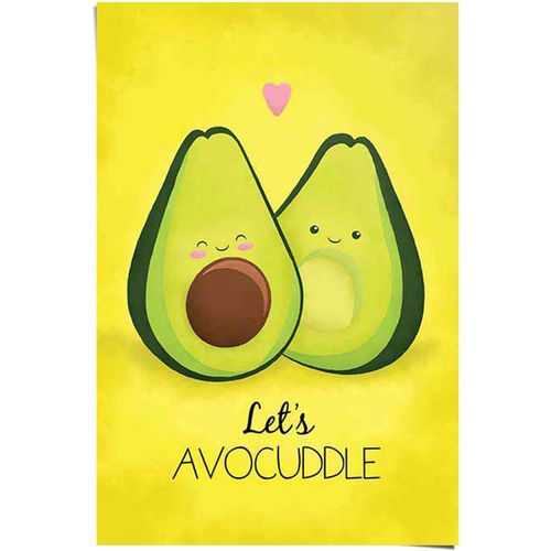 8714597576320 - Poster REINDERS Avocado let´s avocuddle gelb (farbe bild(er) gelb) B61cm H915cm Papier Bilder
