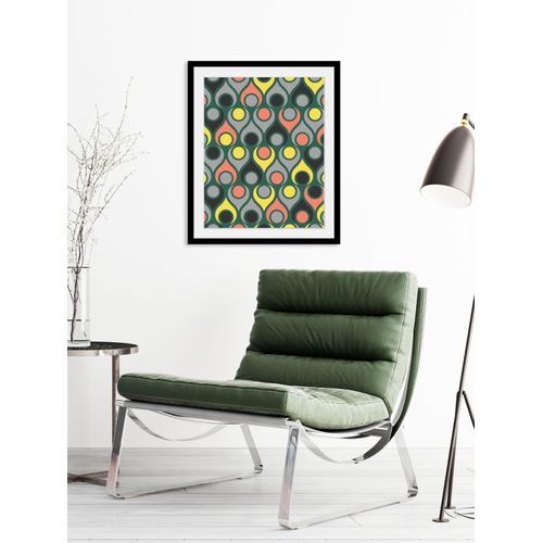 4049009847373 - Bild QUEENCE Rüdiger schwarz (farbe rahmen schwarz farbe bild(er) schwarz grün) B50cm H70cm Acrylglas Papier Holz Bilder HD Premium Poster-Druck inkl Holzrahmen