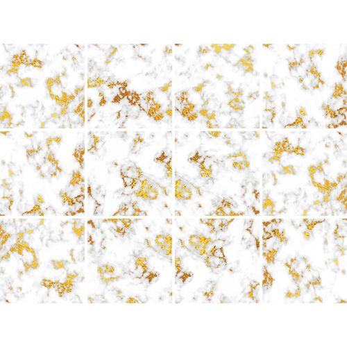 4049009362517 - Fliesenaufkleber QUEENCE Marmor gold (weiß grau gold) B15cm H15cm T01cm Fliesenaufkleber Stickerfliesen selbstklebend Sticker 12er Set