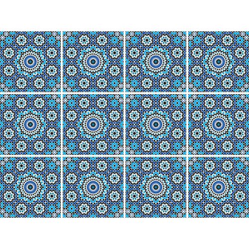 4049009354802 - Fliesenaufkleber QUEENCE Kreise blau (blau weiß) B15cm H15cm T01cm Fliesenaufkleber Stickerfliesen selbstklebend Sticker 12er Set 4049009354802 - Fliesenaufkleber QUEENCE Kreise blau (blau weiß) B15cm H15cm T01cm Fliesenaufkleber Stickerfliesen selbstklebend Sticker 12er Set